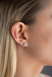 Heliophilia Silver Pendientes de Plata de Ley con Recubrimiento de Oro
